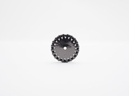 Black CZ Micro Pave On Black Flower Wheel Spacer Beads, Cubic Zirconia Coin Spacer Beads, Micro Pave Beads,6/8/10/12mm, sku#C73