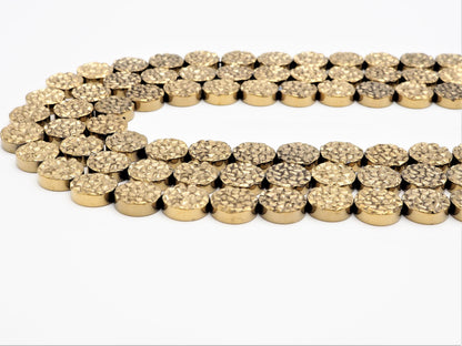 Natural Gold Druzy Style Hematite Beads, S101