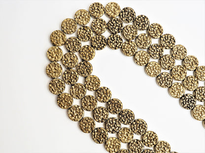 Natural Gold Druzy Style Hematite Beads, S101