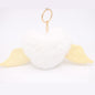 Heart Wings Wool Ball Keychain