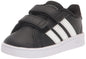 adidas Grand Court Sneaker Black/White/White 1 US Unisex Little Kid