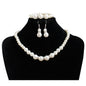 Fashion Classic Pearl Necklace Bracelet Earring Set
