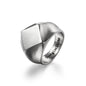 Minimalist geometric square diamond-shaped retro rings