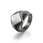 Minimalist geometric square diamond-shaped retro rings