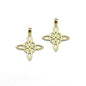 Gold Chinese Knot Flower Shape Charm, Sku#LK828
