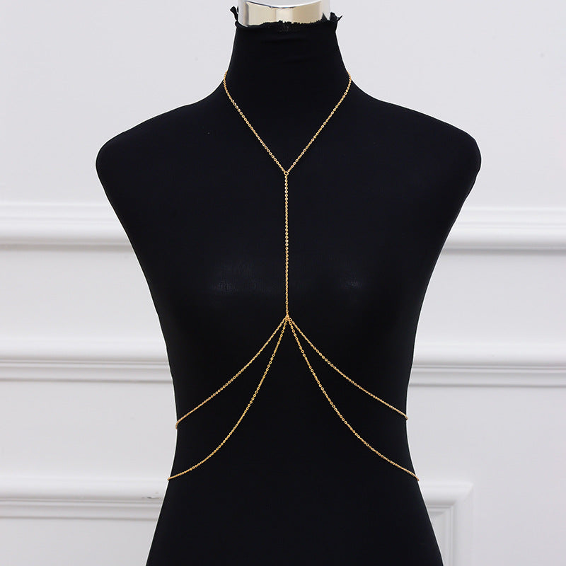 Women Beach Bikini Decor Chest Body Chain