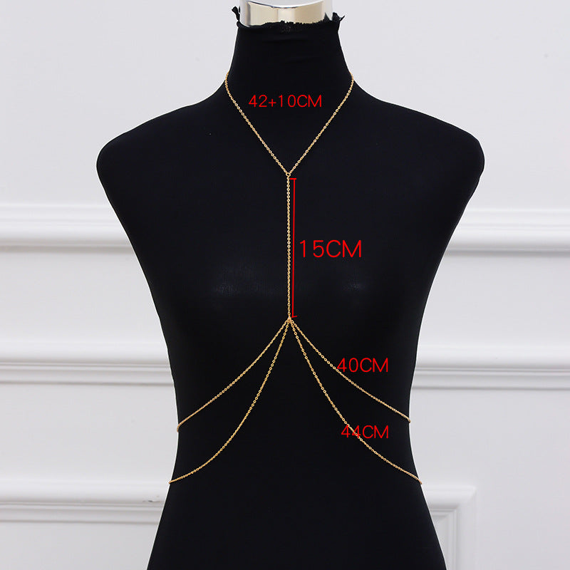 Women Beach Bikini Decor Chest Body Chain