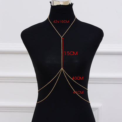 Women Beach Bikini Decor Chest Body Chain