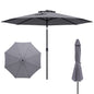 10 Feet Outdoor Patio Umbrella with Tilt Adjustment and Crank