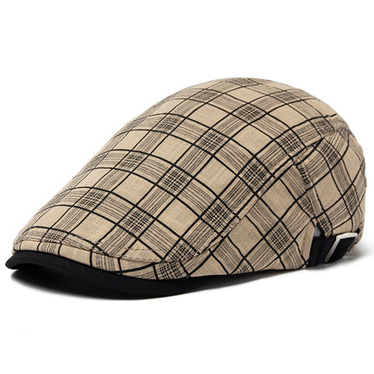 Mens Lightweight Summer Plaid Beret
