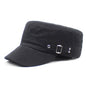 Mens Cotton Flat-brim Baseball Cap