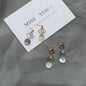 Geometric Square Shell Stud Earring