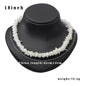 Bohemian Ethnic Natural Square Shell Beaded Chain Necklace