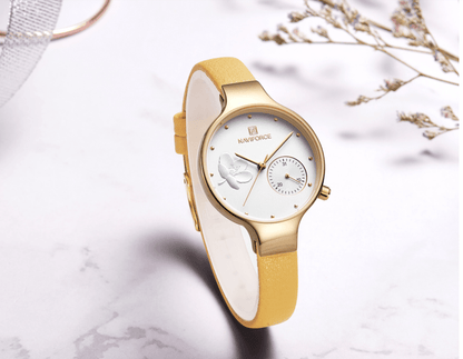 Elegant Women's Analog Quartz Watch With Leather Belt Waterproof Wristwatch Excellent Design Perfect Gift