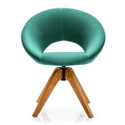 Swivel Accent Chair with Oversized Upholstered Seat for Home Office