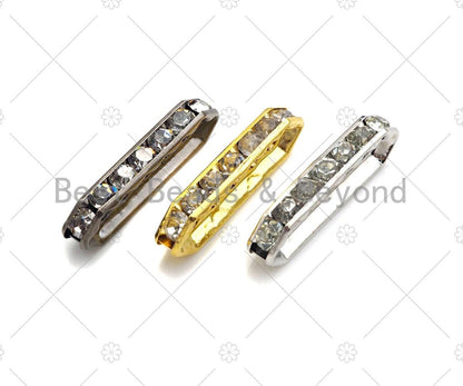 10pc Rhinestone Jewerly Separator Bar with 3 holes, Sku#C112