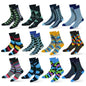 12-Pack: Cotton Fashion Patterned Men's Socks