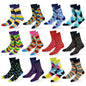 12-Pack: Cotton Fashion Patterned Men's Socks