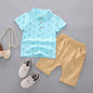 Modern Luxury Baby Boys T shirt And Shorts Anchor Printed Children's Clothing in Elegant  Deisgn