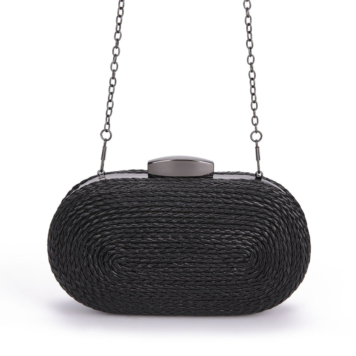 Fashionable oval crossbody woven bags