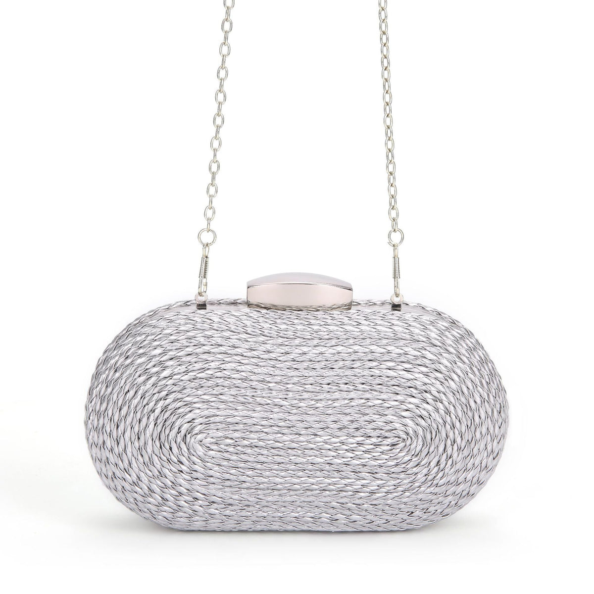 Fashionable oval crossbody woven bags