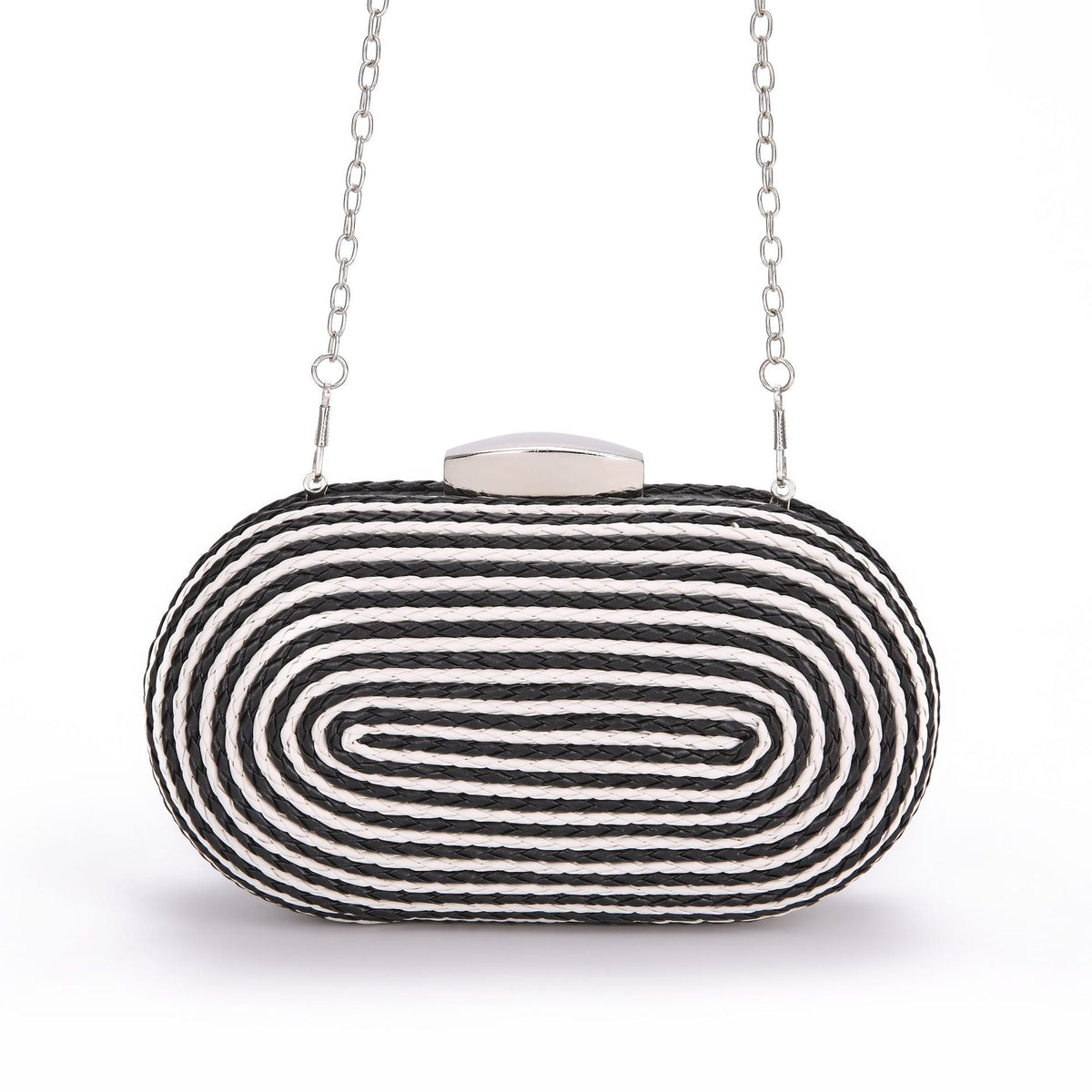 Fashionable oval crossbody woven bags