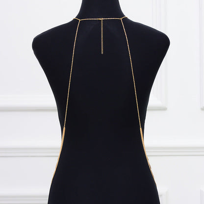 Beach Body Jewelry Sexy Chest Chain with Pearl