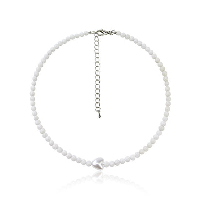 Simple Short Pearl Baroque Necklace Sweet