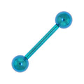 Solid Titanium Lake Blue Barbell 3/8-4mm