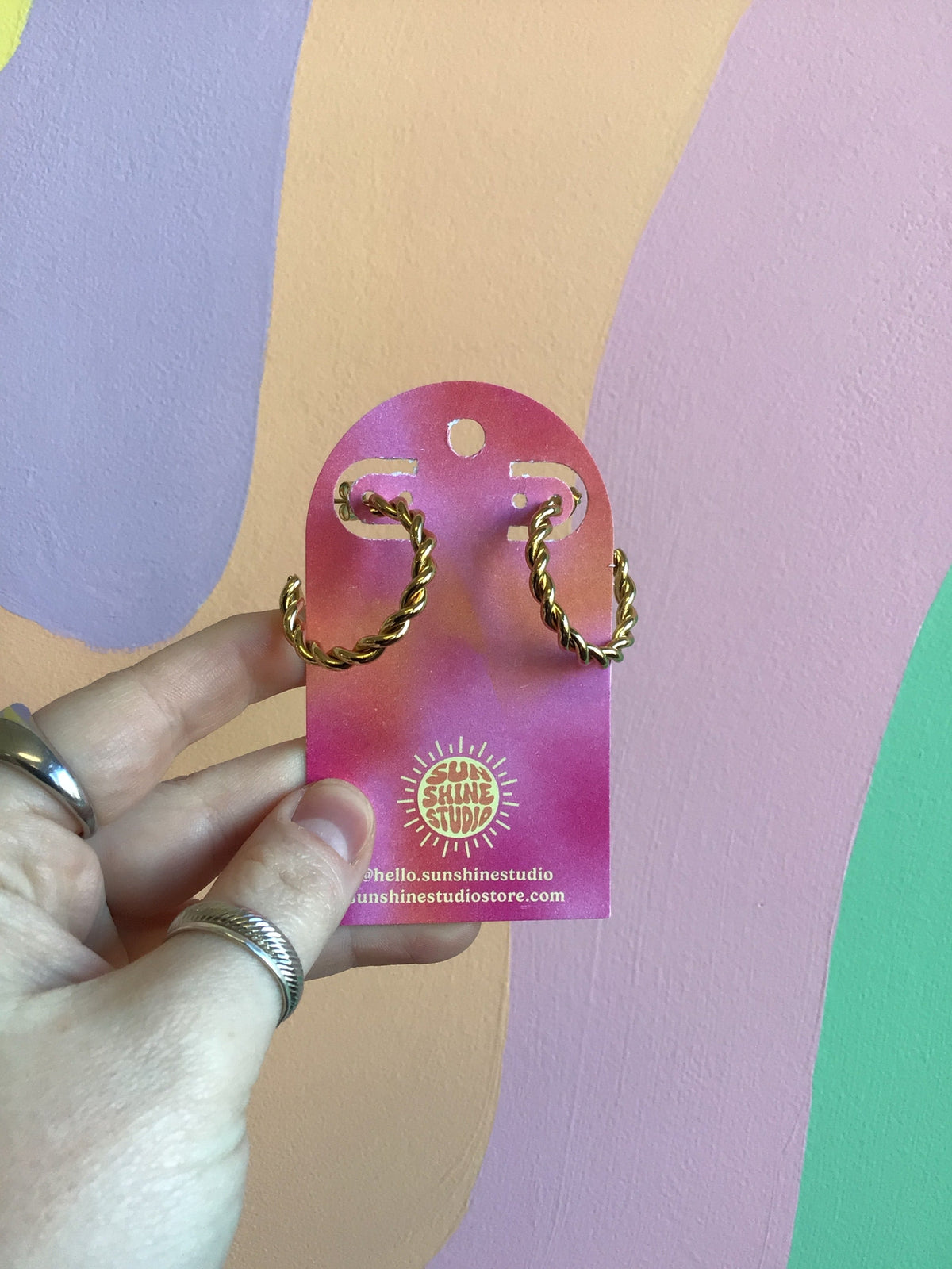Titanium Twist Hoops