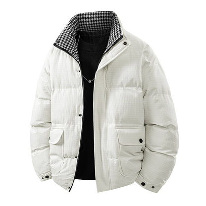 Mens Loose Casual Plus-Thickness Cotton Jacket For Young Men