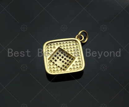 Gold Filled CZ Micro Pave Evil Eye Moon Heart Star Lock Medallion Pendant, 18K Gold Filled Charm,Necklace Bracelet Pendant,17x20mm,Sku#LK325