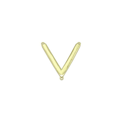 Large Gold V Shape Charm Pendant, Sku#LK1044