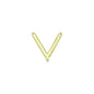 Large Gold V Shape Charm Pendant, Sku#LK1044