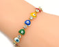 CZ Evil Eye Heart Bracelet, sku#C129