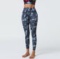 Womens High-Waisted Stretchy Printed Athletic Yoga Fitness Pants