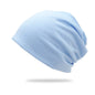 Solid-color Double-layer Pullover Beanie Thin Style