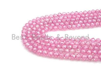 2mm/3mm/4mm High Quality Sparkly Cubic Zirconia Beads, Faceted beads,SKU#U918