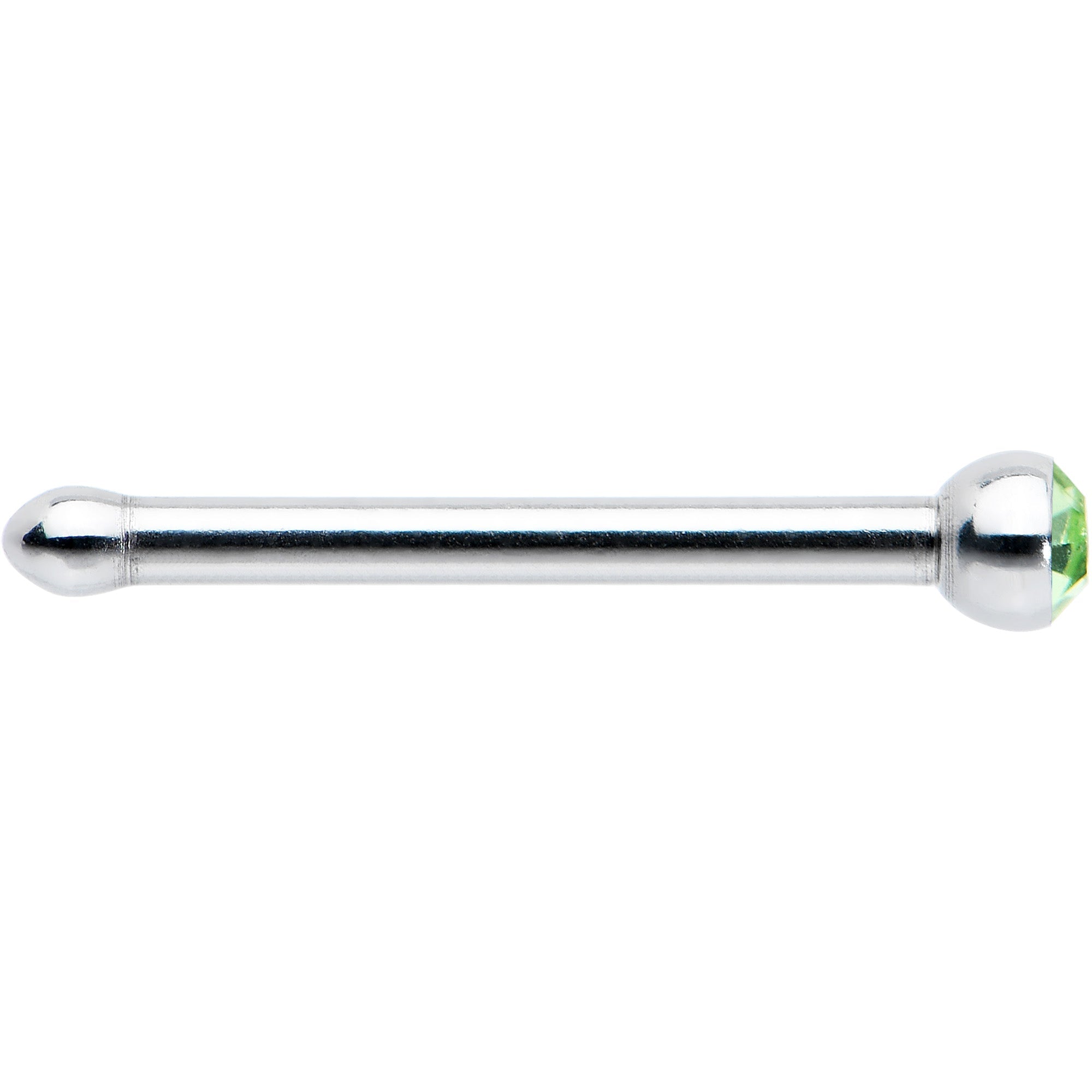 20G Stainless Steel Green Gem Micro Nose Bone