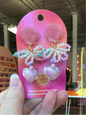 Beaded Rose Drop earrings