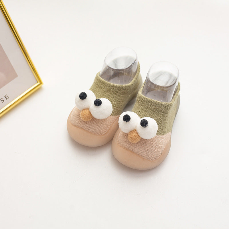 Children Anti-slip Shoes Newborn Baby Girl Cotton Non-slip Floor Socks Baby Boy Rubber Cartoon Indoor Socks Infant Shoes