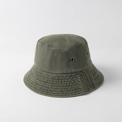 Personalized Distressed Simple Solid-Colored Bucket Hat