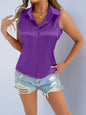 Women's Solid Color Casual Color Satin Face Ding Shirt
