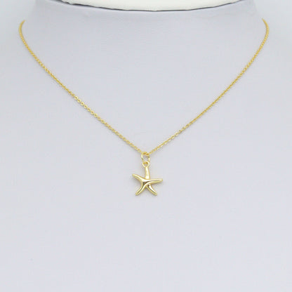 Gold Starfish Charm Pendant, Sku#LD694
