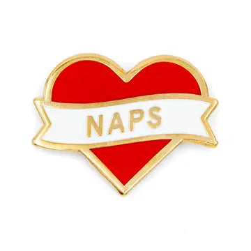"Naps"  Heart Enamel Pin