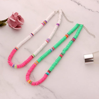 Disc Surfer Choker Beach Collar Necklace