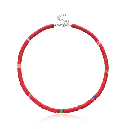 Disc Surfer Choker Beach Collar Necklace