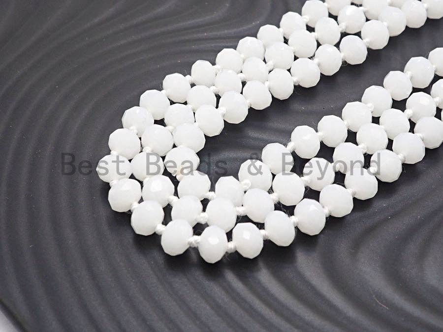 60 Extra Long Hand Knotted Crystal Necklace,Double Wrap Necklace, 5x8mm Rondelle Crystal Beads, SKU#D35