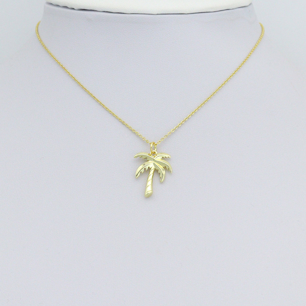 Gold Silver Coconut Palm Tree Charm Pendant, Sku#A486