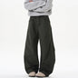 Men's American-style Retro Silhouette Cutaway Wide-Leg Pants